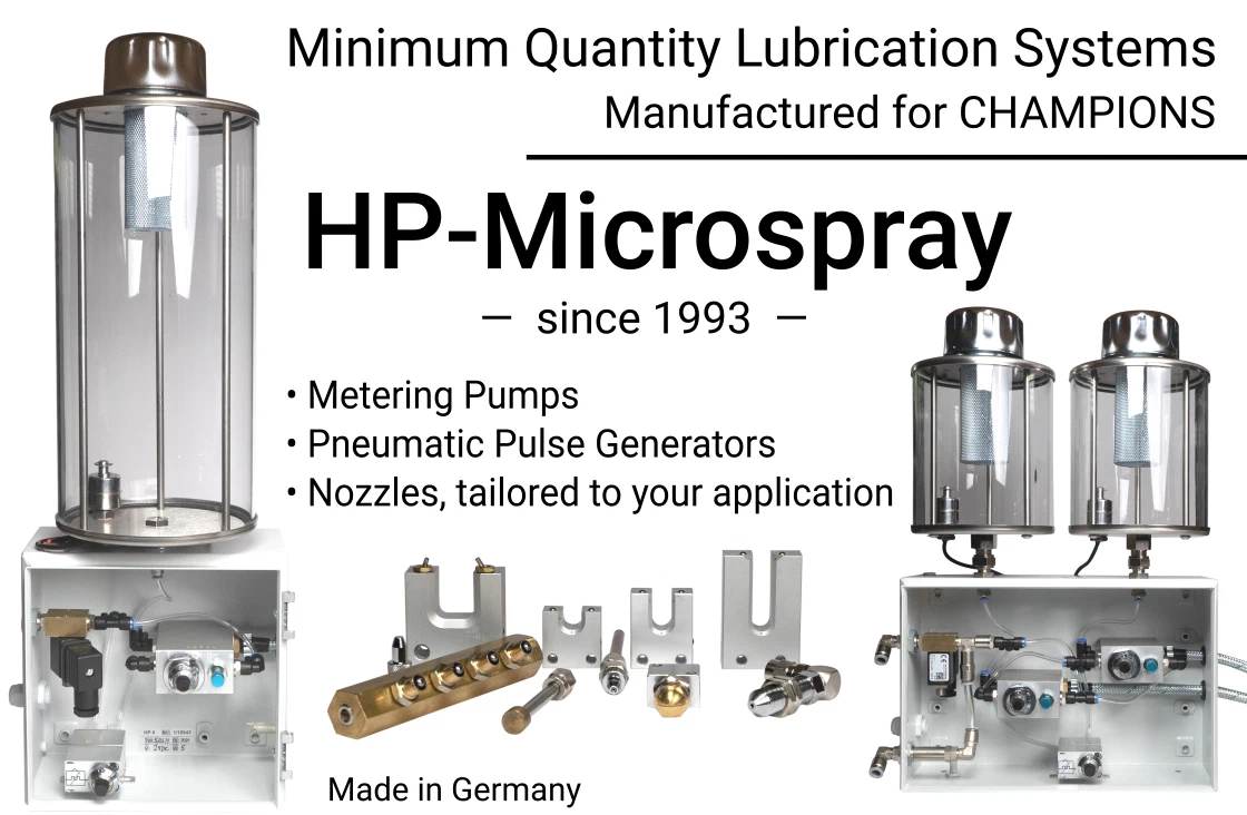HP-Microspray — Minimalmengen-Schmiersysteme, hergestellt in Deutschland seit 1993